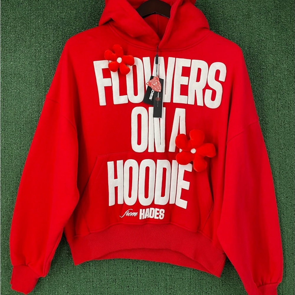 Rare New Hades Flowers On A Hoodie 3D Graphic Streetwear Hoodie Men’s Size XL